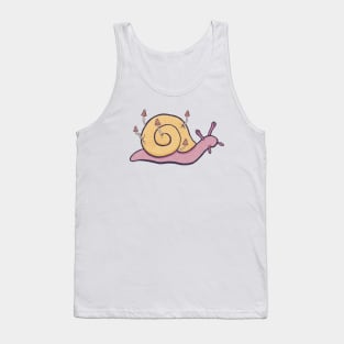 Snail Growing Mushrooms Tank Top